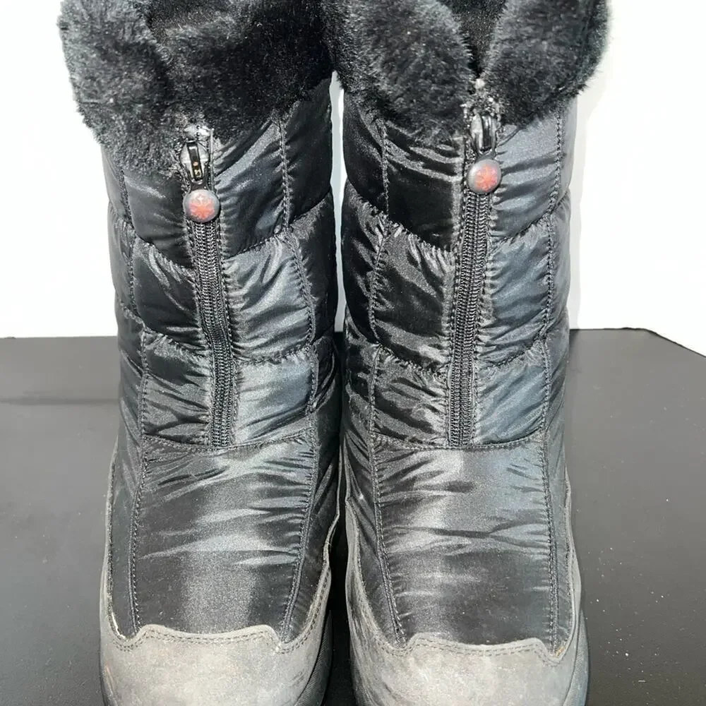 KAMIK WOMENS ZIP BOOT WITH FUR SIZE 10 MINT